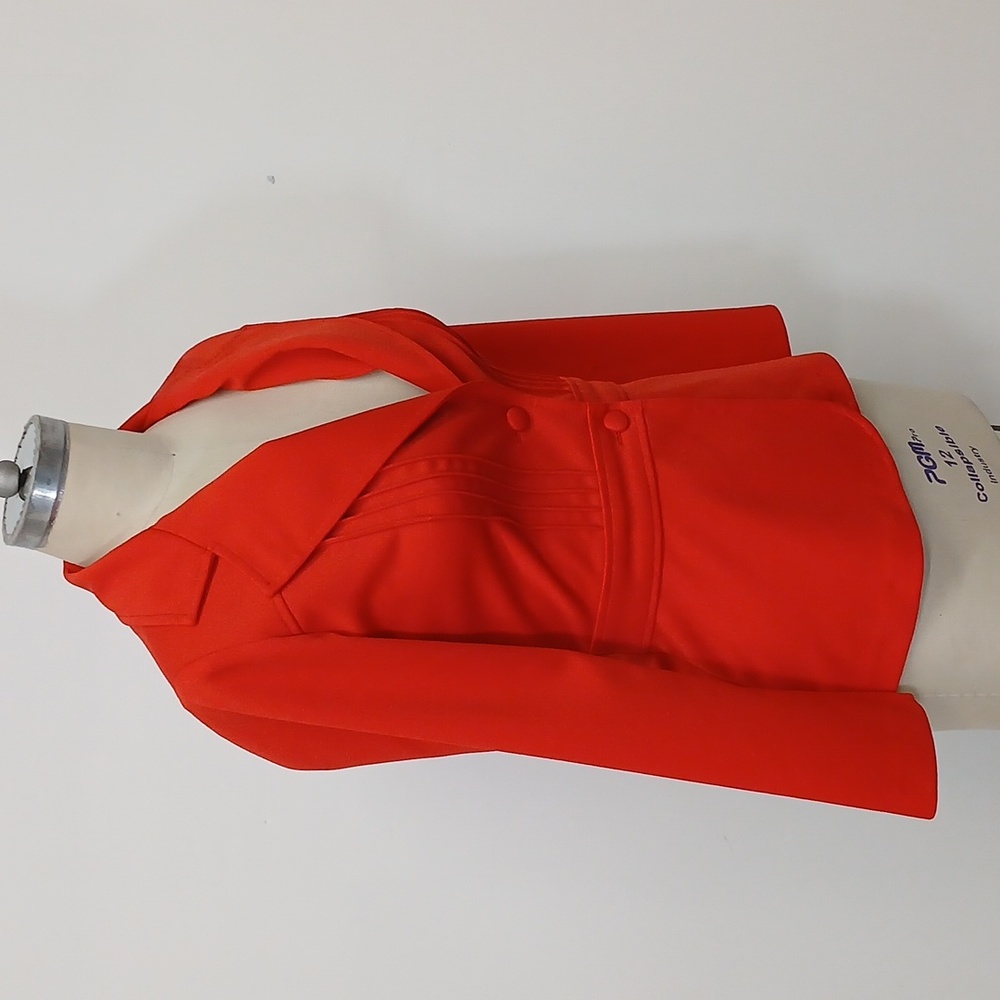 Vintage Red Polyester Blazer / Handmade / MINT - Picture 2 of 7